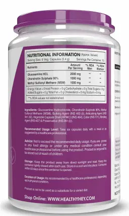 HealthyHey Nutrition Glucosamine Chondroitin & MSM | Unbox Health Lab Ratings, Reviews - 1