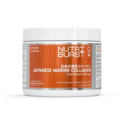 Nutriburst Japanese Marine Collagen Powder | Orange Flavour | Unbox Health Lab Ratings, Reviews
