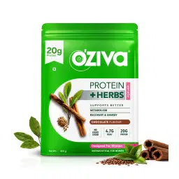 OZiva Whey Protein & Herbs for Women | Chocolate | Unbox Health Lab Ratings, Reviews
