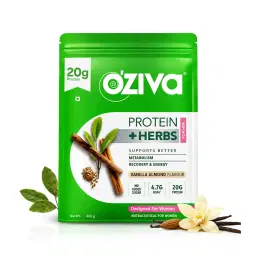 OZiva Whey Protein & Herbs for Women | Vanilla Almond | Unbox Health Lab Ratings, Reviews